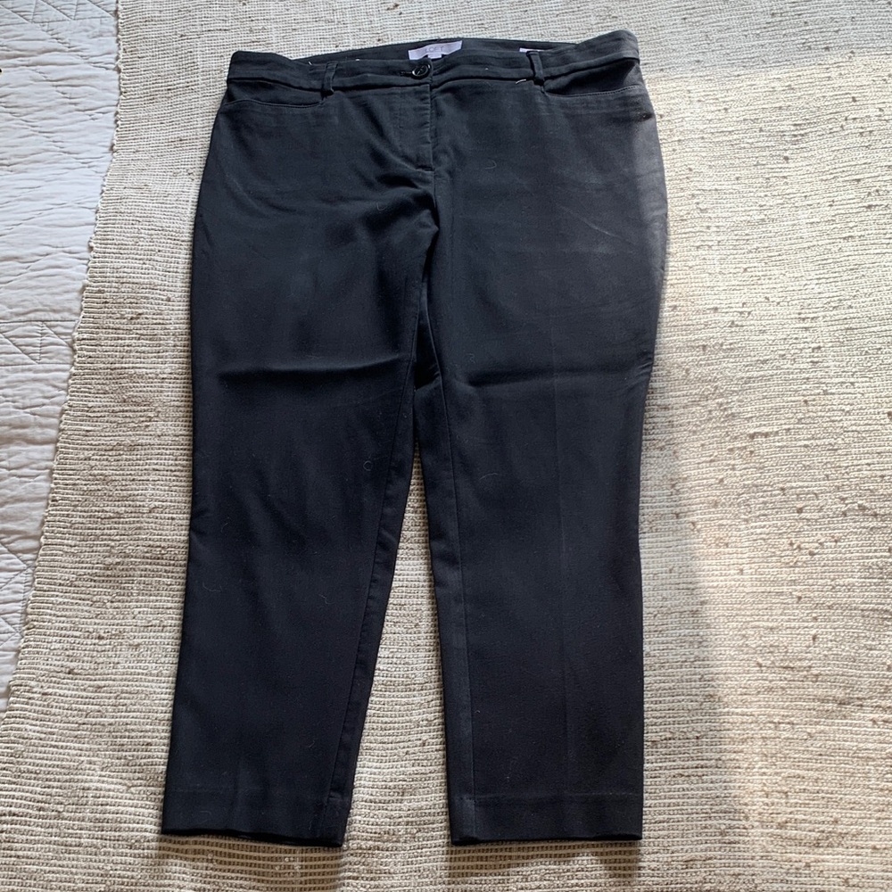 LOFT Black Sutton Skinny Trousers
